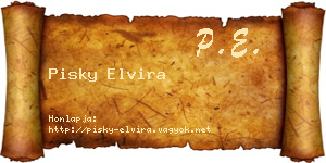 Pisky Elvira névjegykártya